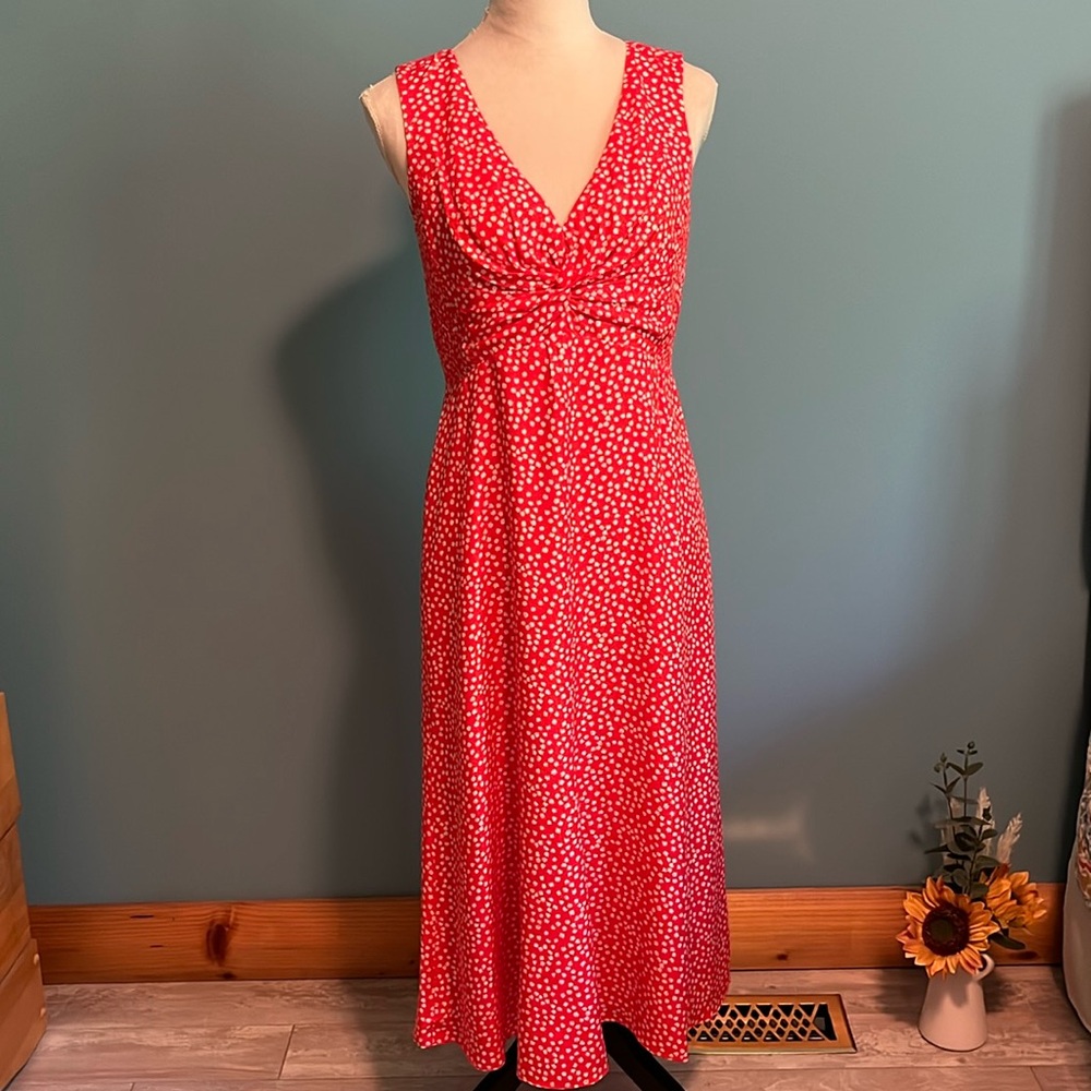 Rebecca Taylor Silk V-Neck Sleeveless Orange Dress w/floral print NWT Size 6